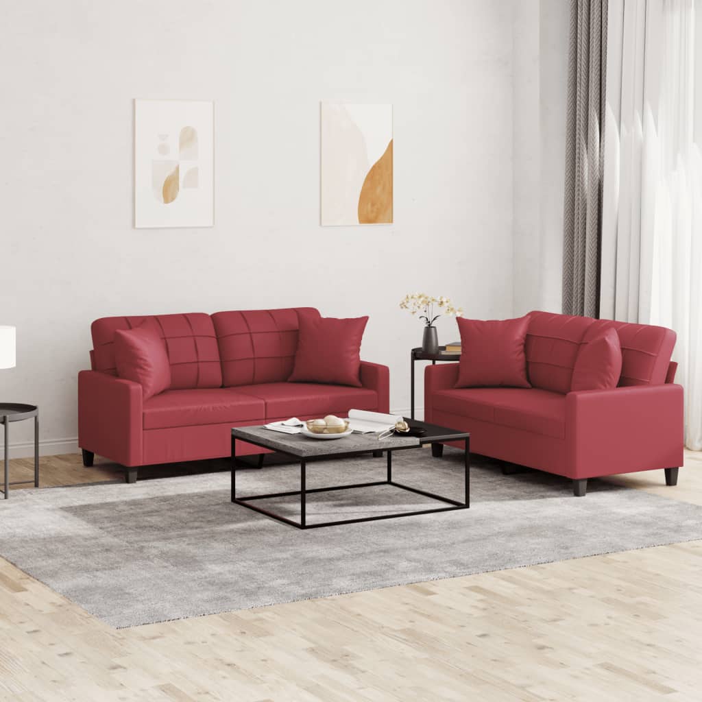 Set De Canapele , 2 Piese, , Piele Ecologică