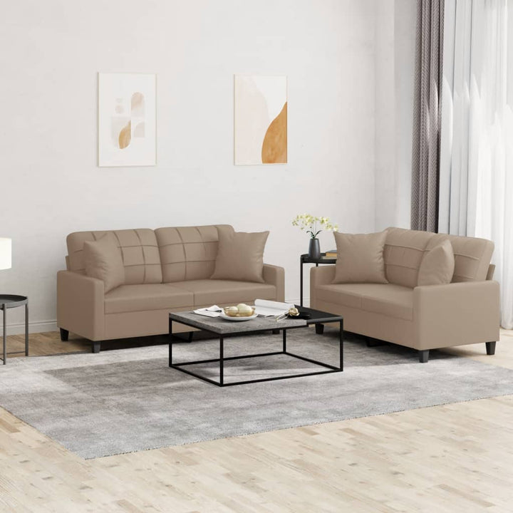 Set De Canapele , 2 Piese, , Piele Ecologică
