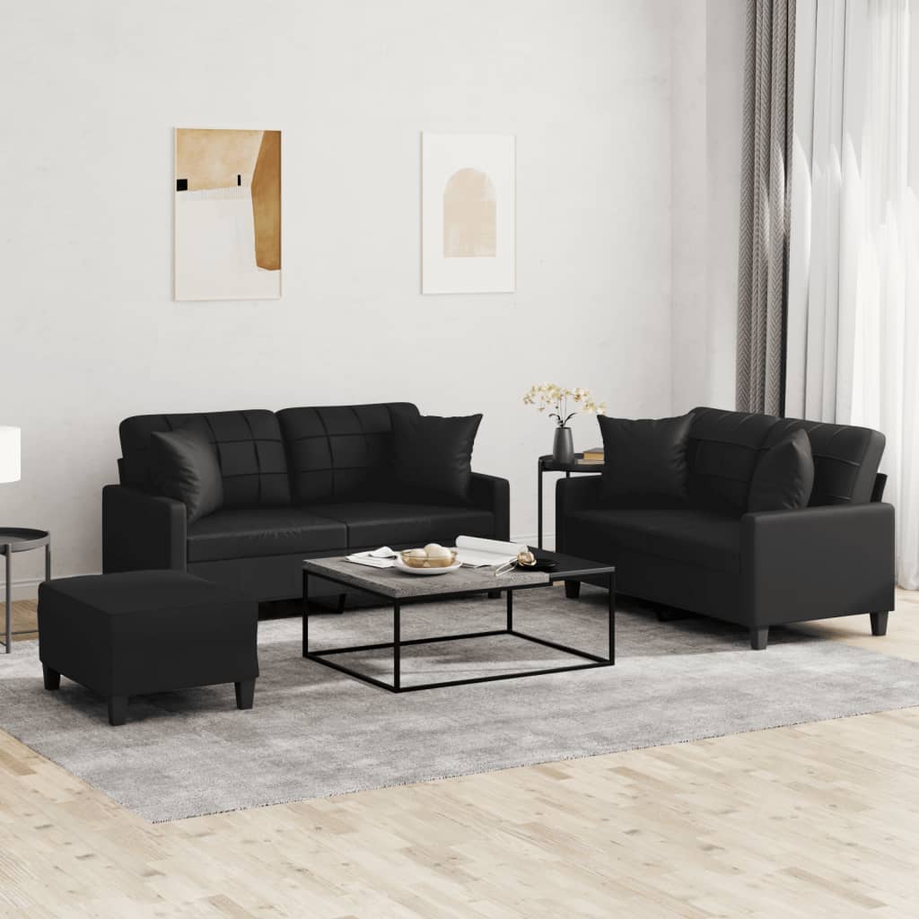 Set De Canapele , 2 Piese, , Piele Ecologică