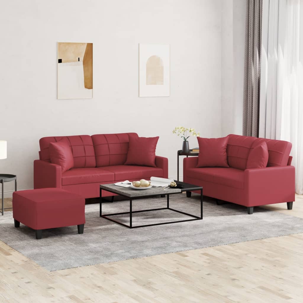 Set De Canapele , 2 Piese, , Piele Ecologică