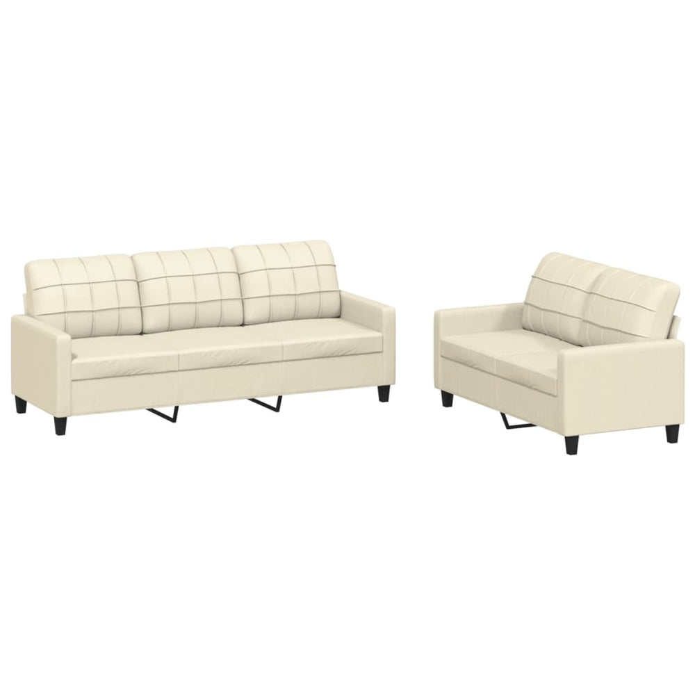 Set De Canapele , 2 Piese, , Piele Ecologică