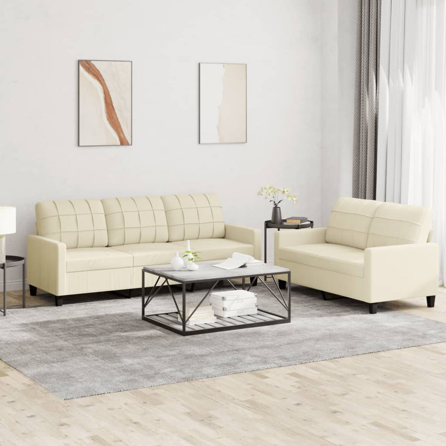 Set De Canapele , 2 Piese, , Piele Ecologică