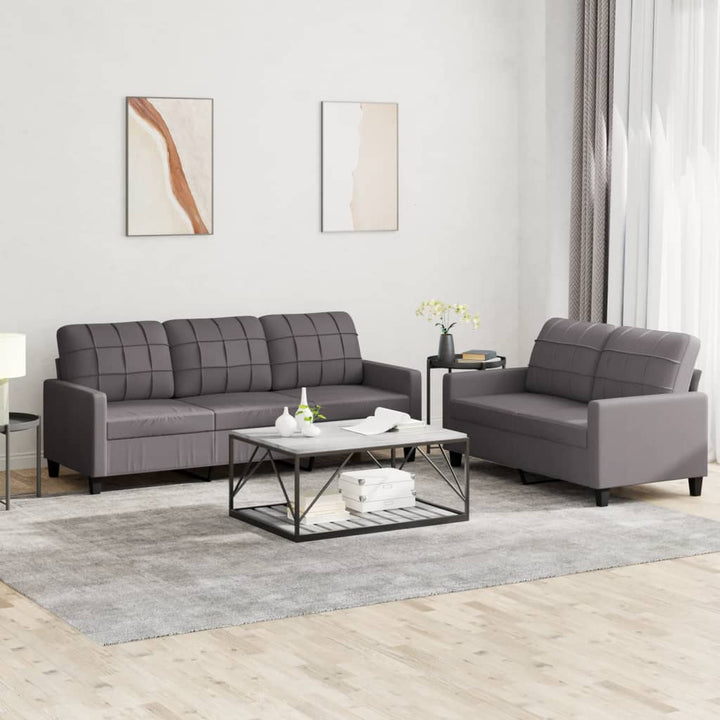 Set De Canapele , 2 Piese, , Piele Ecologică