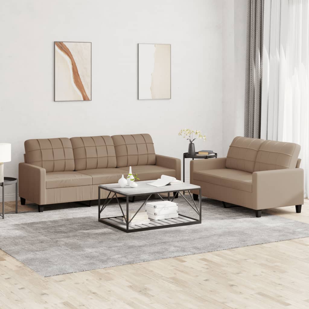 Set De Canapele , 2 Piese, , Piele Ecologică