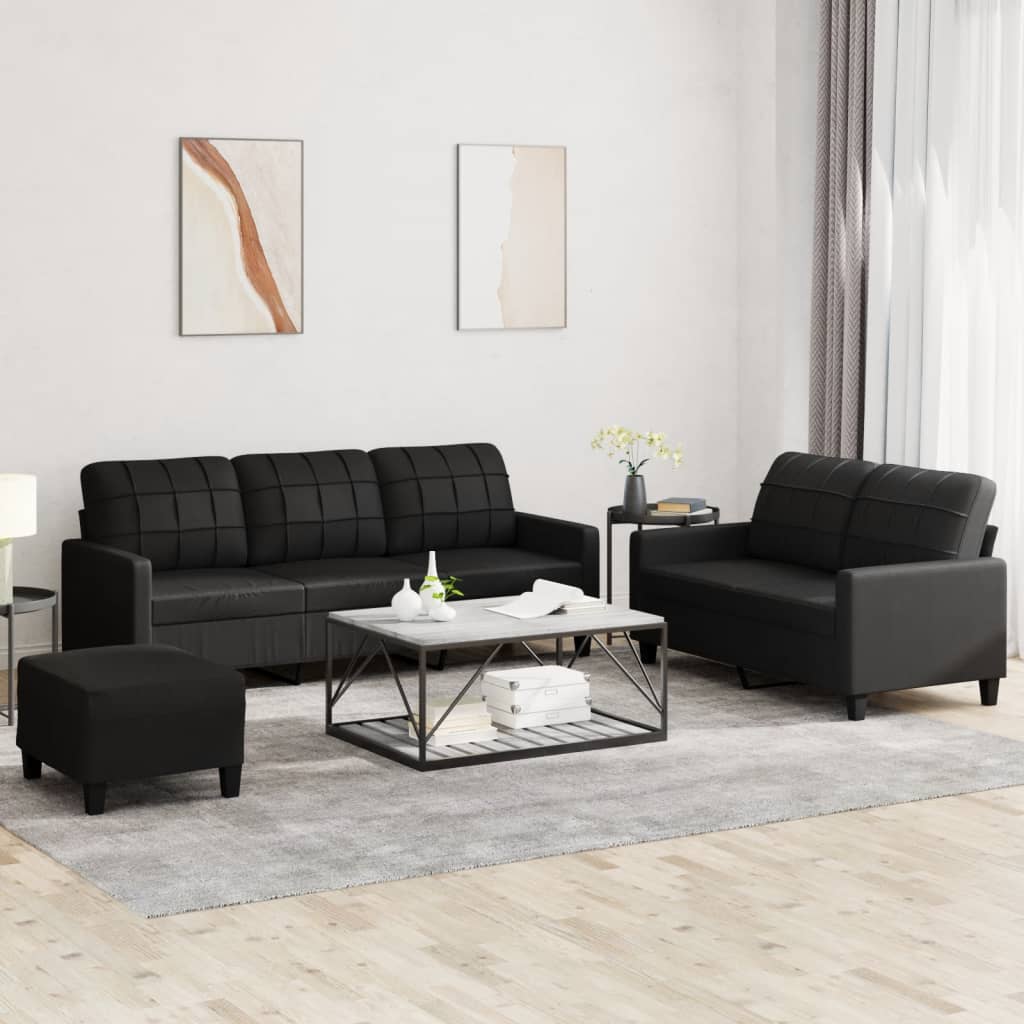 Set De Canapele , 2 Piese, , Piele Ecologică