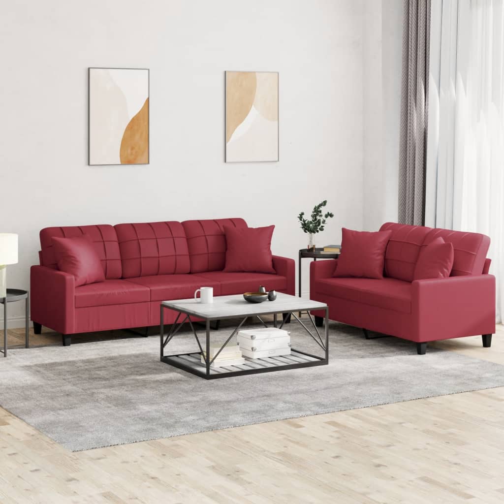 Set De Canapele , 2 Piese, , Piele Ecologică
