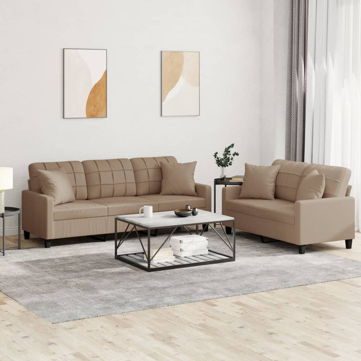 Set De Canapele , 2 Piese, , Piele Ecologică