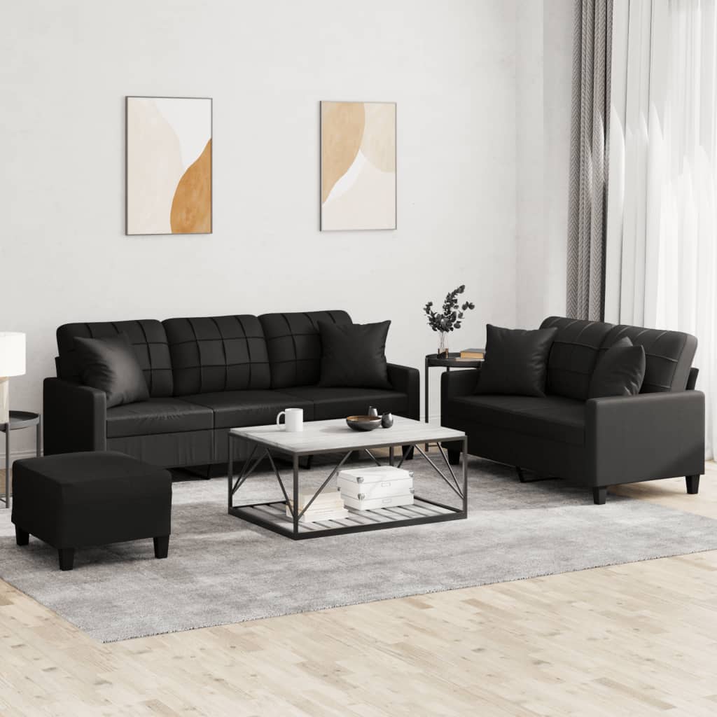 Set De Canapele , 2 Piese, , Piele Ecologică