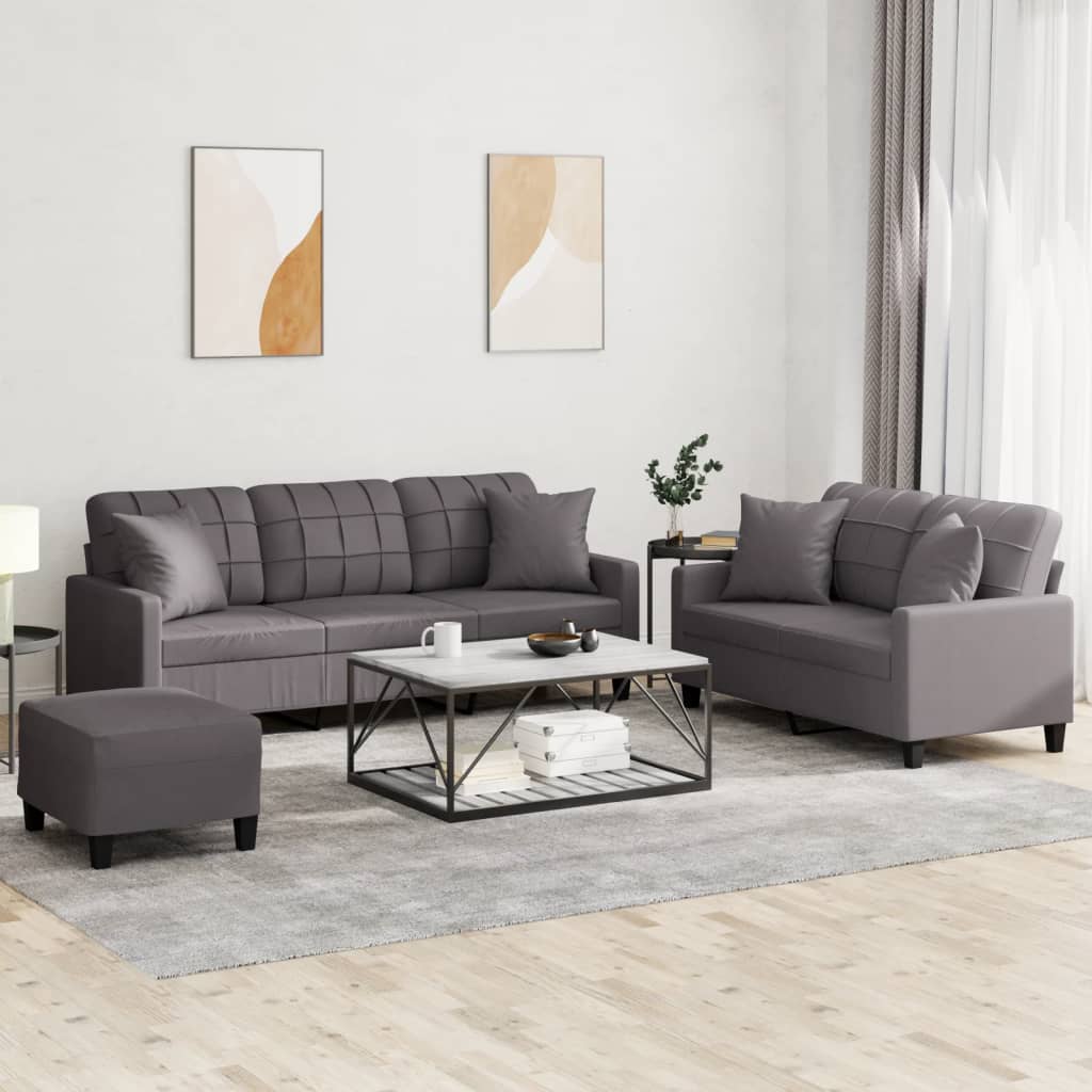 Set De Canapele , 2 Piese, , Piele Ecologică