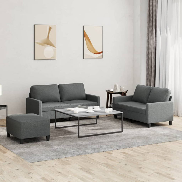 Set De Canapele Cu Perne, 3 Piese, , Textil