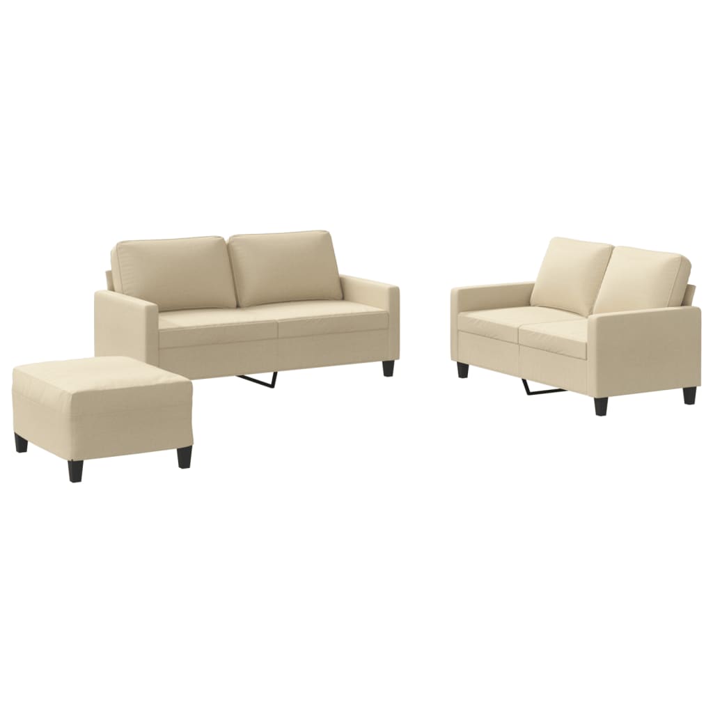 Set De Canapele Cu Perne, 3 Piese, , Textil