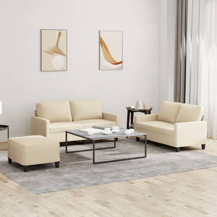 Set De Canapele Cu Perne, 3 Piese, , Textil