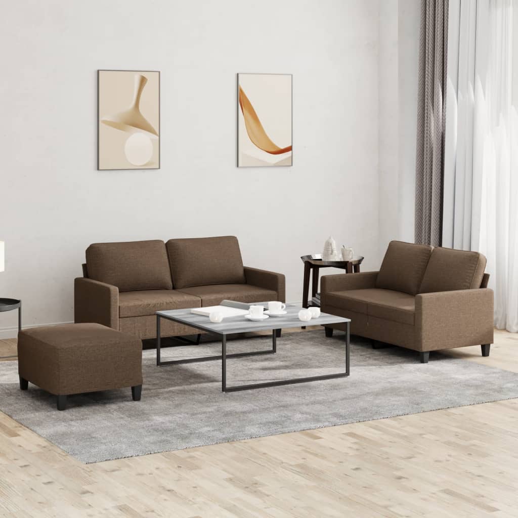 Set De Canapele Cu Perne, 3 Piese, , Textil