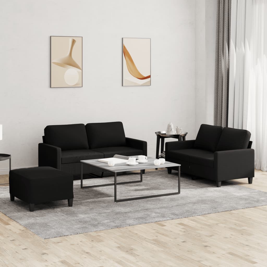 Set De Canapele Cu Perne, 3 Piese, , Textil