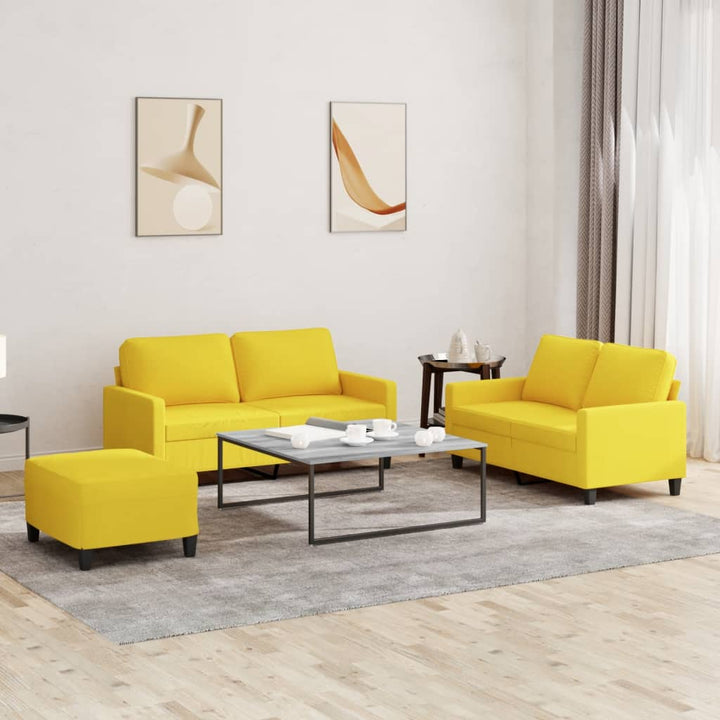 Set De Canapele Cu Perne, 3 Piese, , Textil