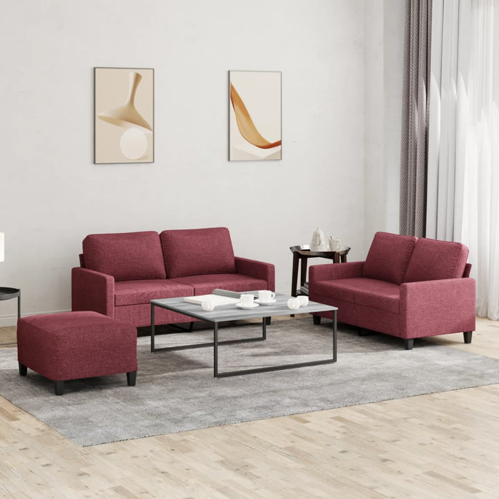 Set De Canapele Cu Perne, 3 Piese, , Textil