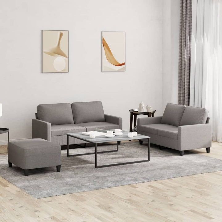 Set De Canapele Cu Perne, 3 Piese, , Textil