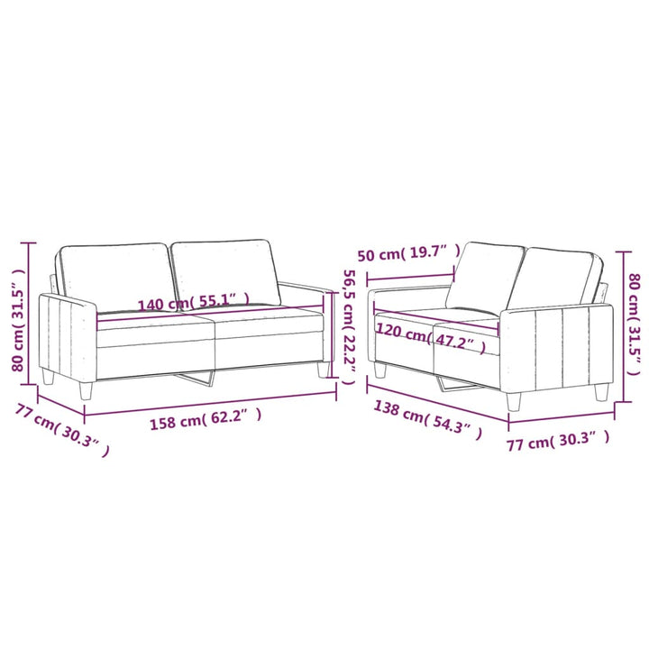 Set De Canapele , 2 Piese, , Catifea