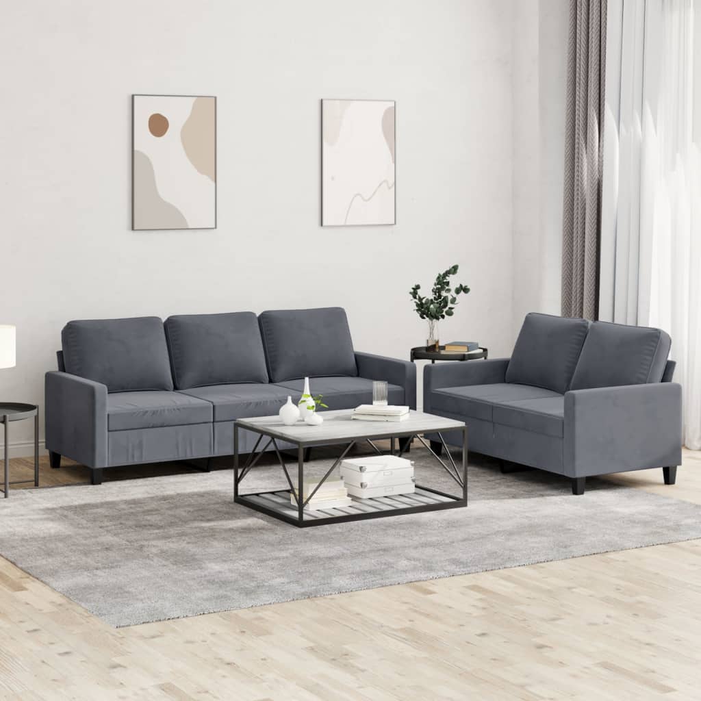 Set Canapea Cu Perne, 3 Piese, Roșu Vin, Catifea