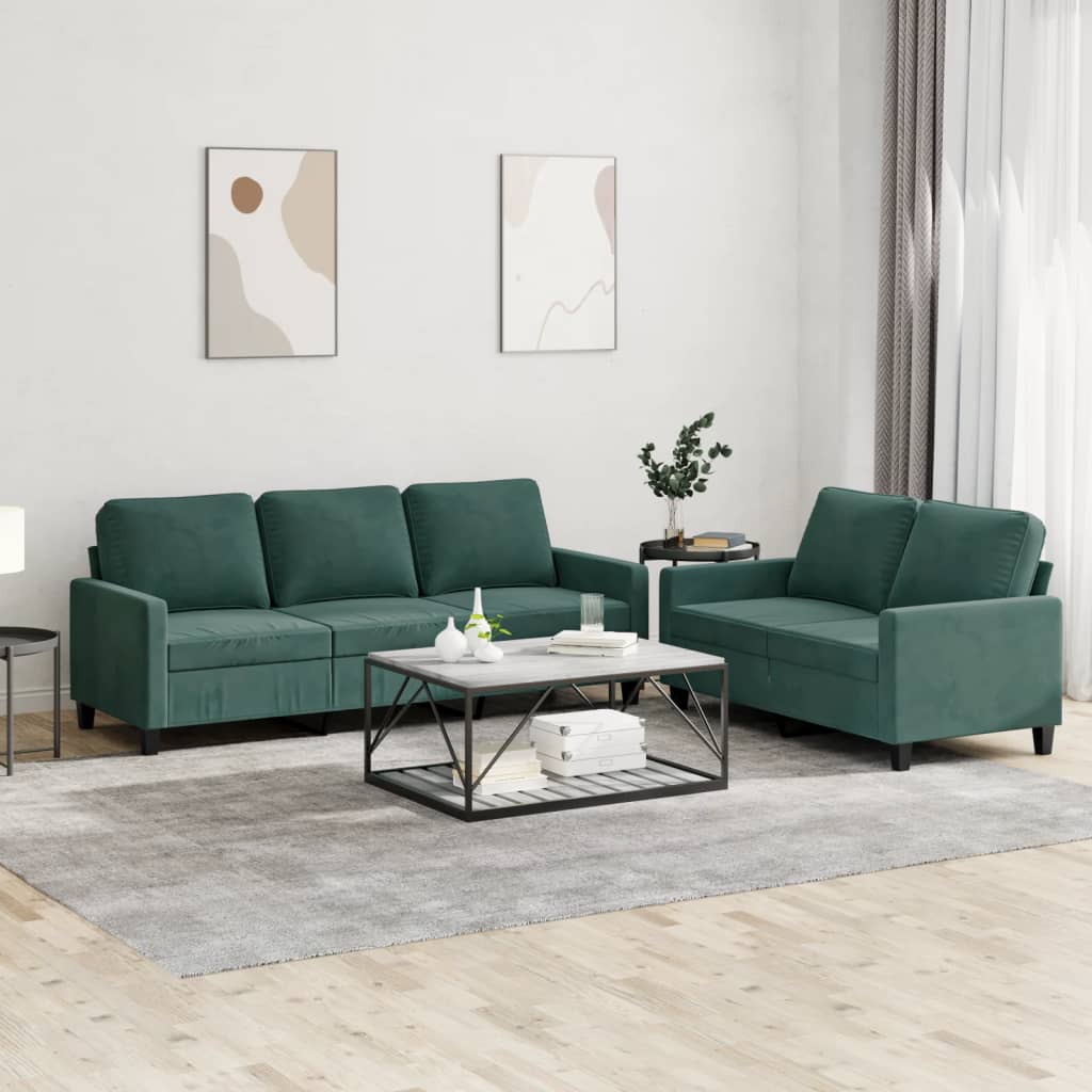 Set Canapea Cu Perne, 3 Piese, Roșu Vin, Catifea
