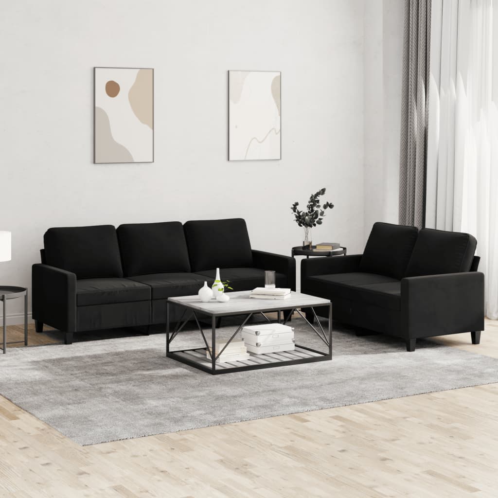 Set Canapea Cu Perne, 3 Piese, Roșu Vin, Catifea