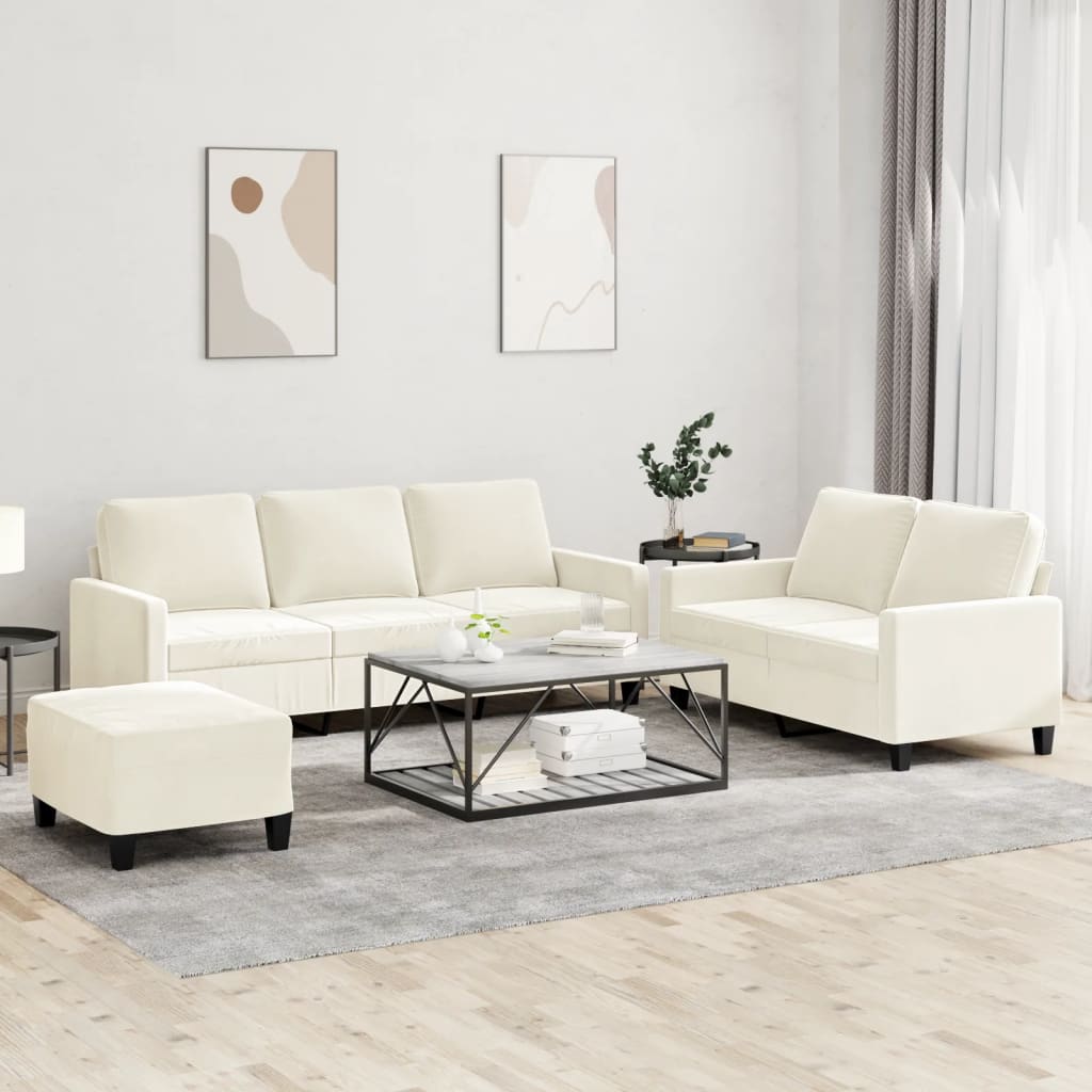 Set Canapea Cu Perne, 3 Piese, Roșu Vin, Catifea