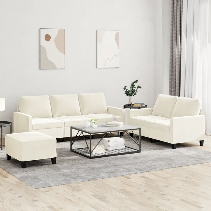 Set Canapea Cu Perne, 3 Piese, Roșu Vin, Catifea