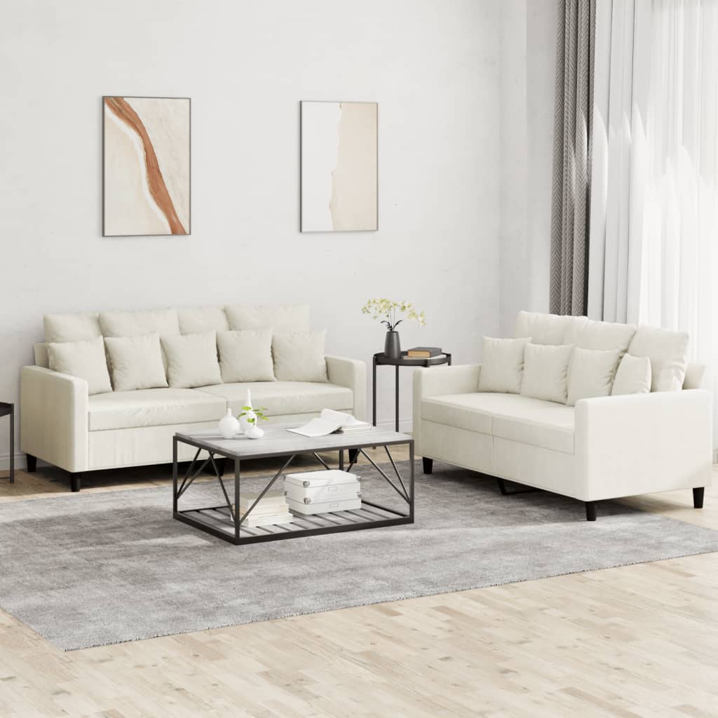 Set De Canapele Cu Perne, 3 Piese, , Catifea