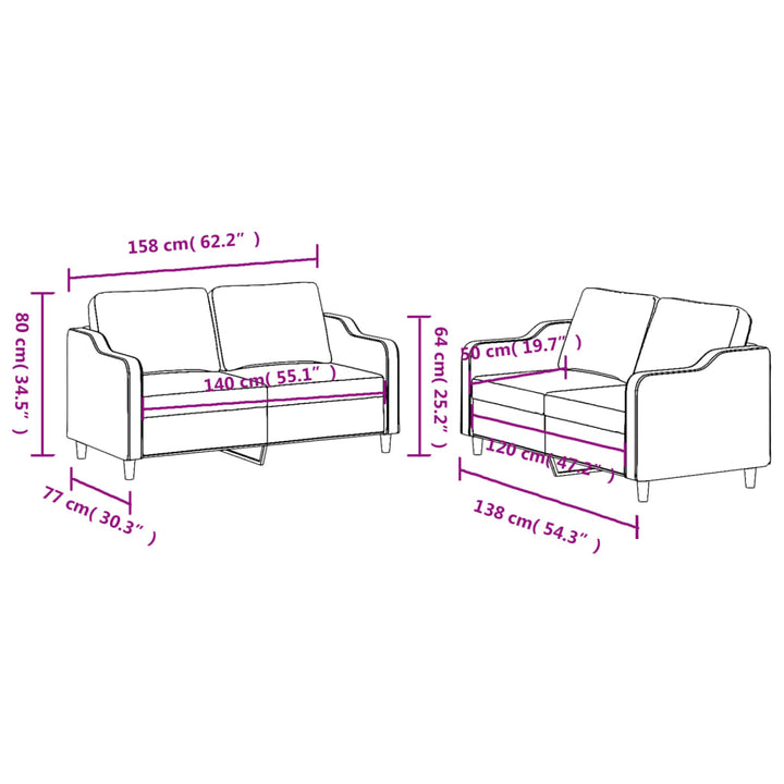 Set De Canapele , 2 Piese, , Textil