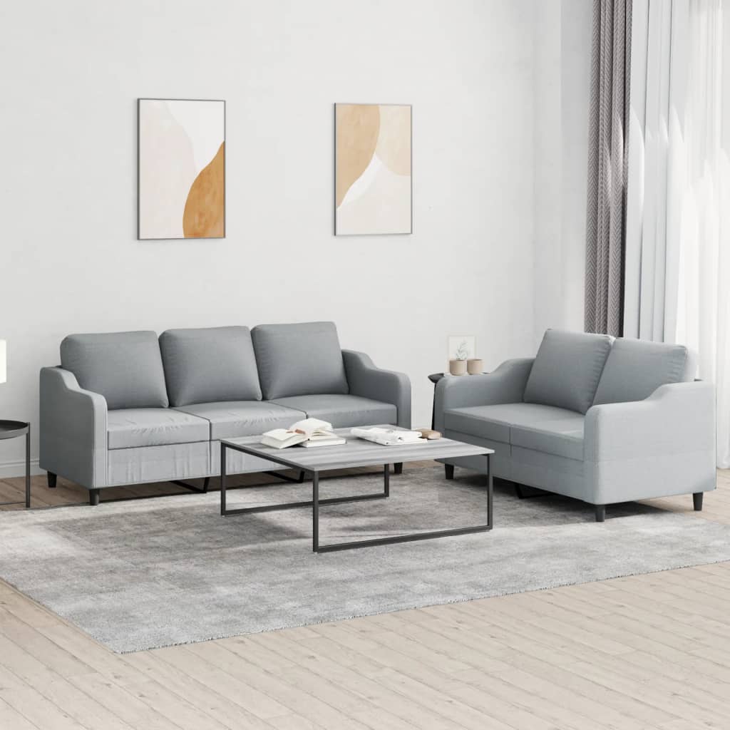 Set De Canapele Cu Perne, 3 Piese, , Textil
