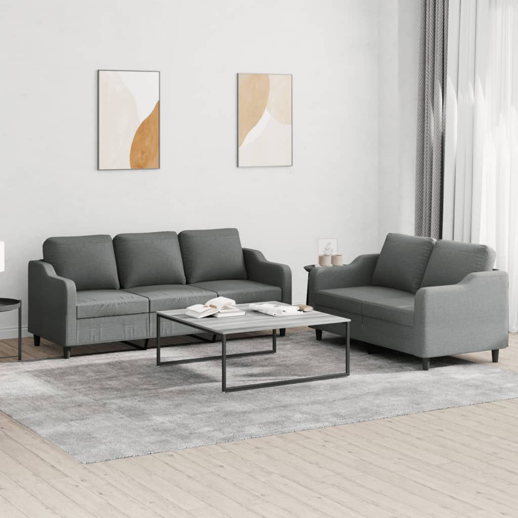 Set De Canapele Cu Perne, 3 Piese, , Textil