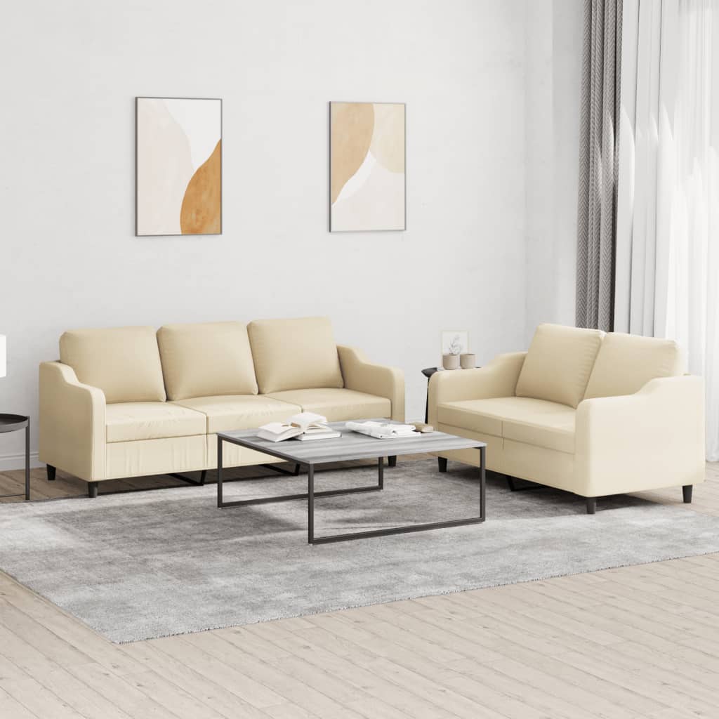 Set De Canapele Cu Perne, 3 Piese, , Textil