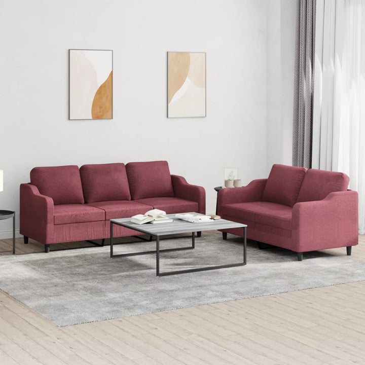 Set De Canapele Cu Perne, 3 Piese, , Textil