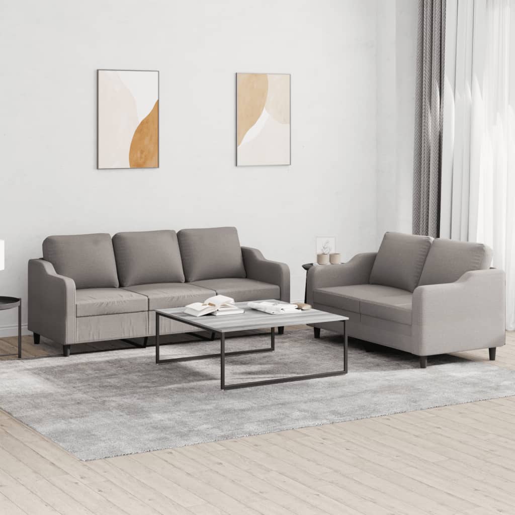 Set De Canapele Cu Perne, 3 Piese, , Textil