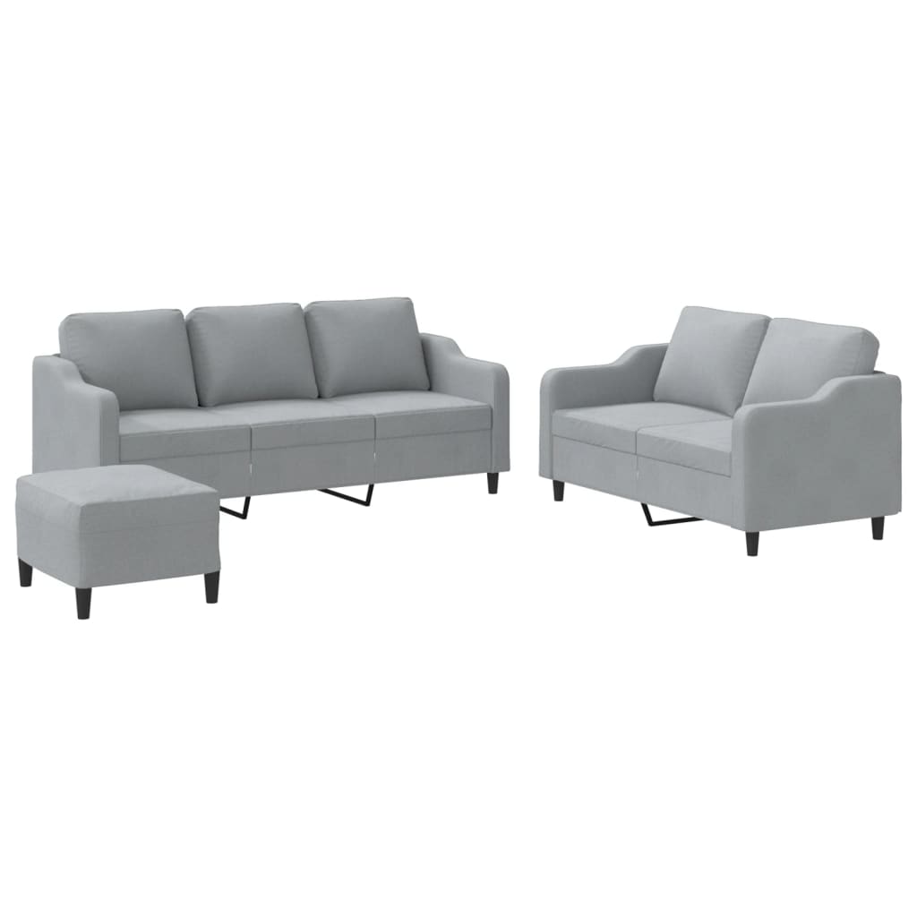 Set De Canapele Cu Perne, 3 Piese, , Textil