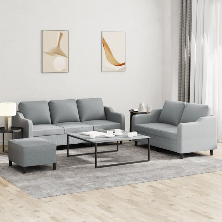 Set De Canapele Cu Perne, 3 Piese, , Textil