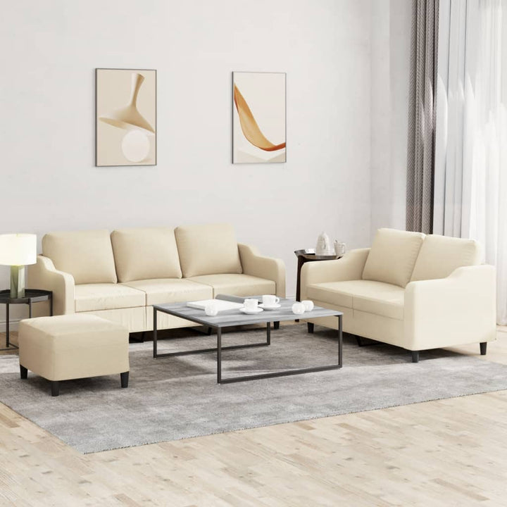 Set De Canapele Cu Perne, 3 Piese, , Textil