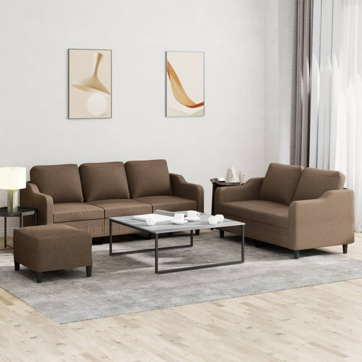 Set De Canapele Cu Perne, 3 Piese, , Textil