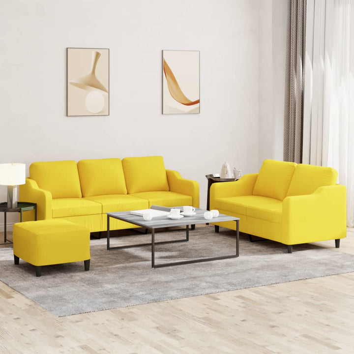 Set De Canapele Cu Perne, 3 Piese, , Textil