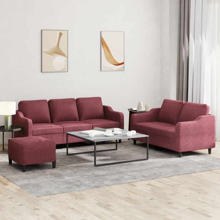 Set De Canapele Cu Perne, 3 Piese, , Textil