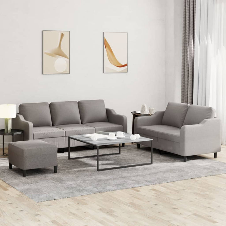 Set De Canapele Cu Perne, 3 Piese, , Textil