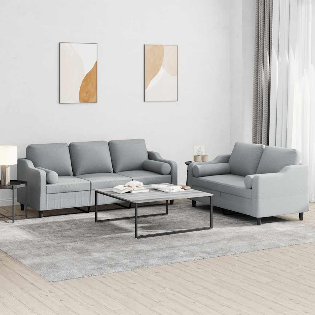 Set De Canapele Cu Perne, 3 Piese, , Textil