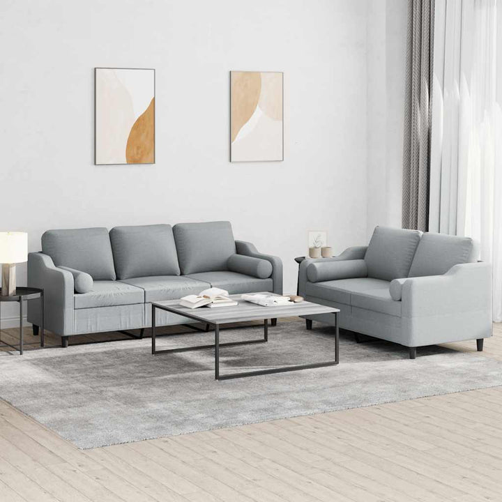 Set De Canapele Cu Perne, 3 Piese, , Textil