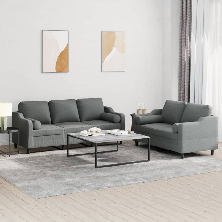 Set De Canapele Cu Perne, 3 Piese, , Textil