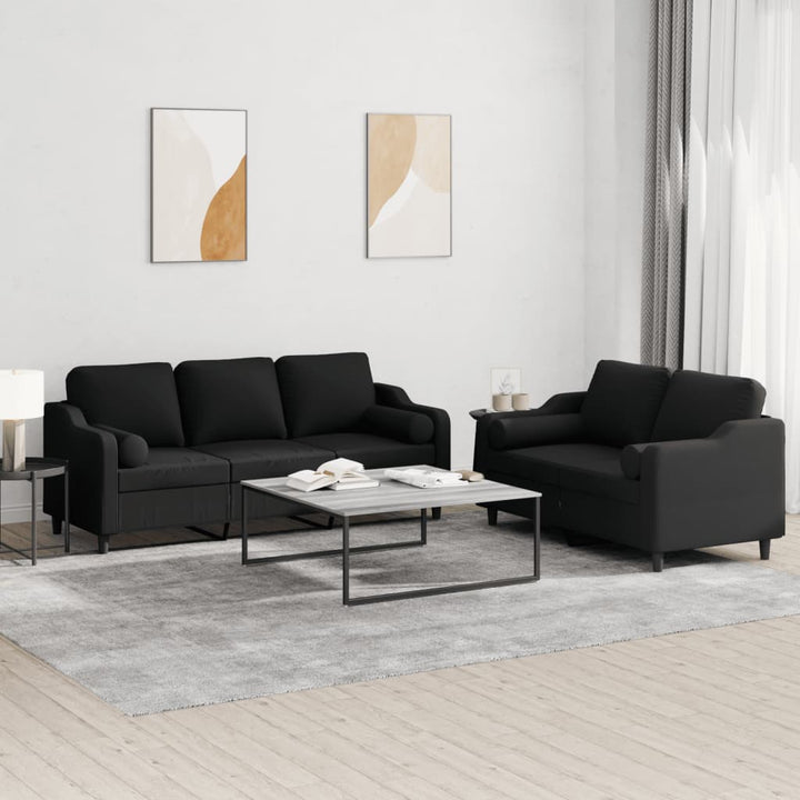 Set De Canapele Cu Perne, 3 Piese, , Textil