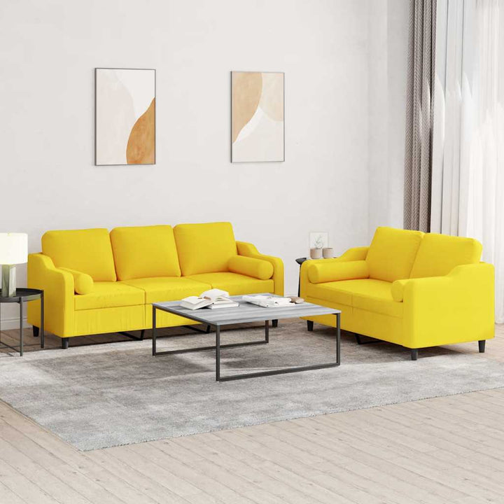 Set De Canapele Cu Perne, 3 Piese, , Textil