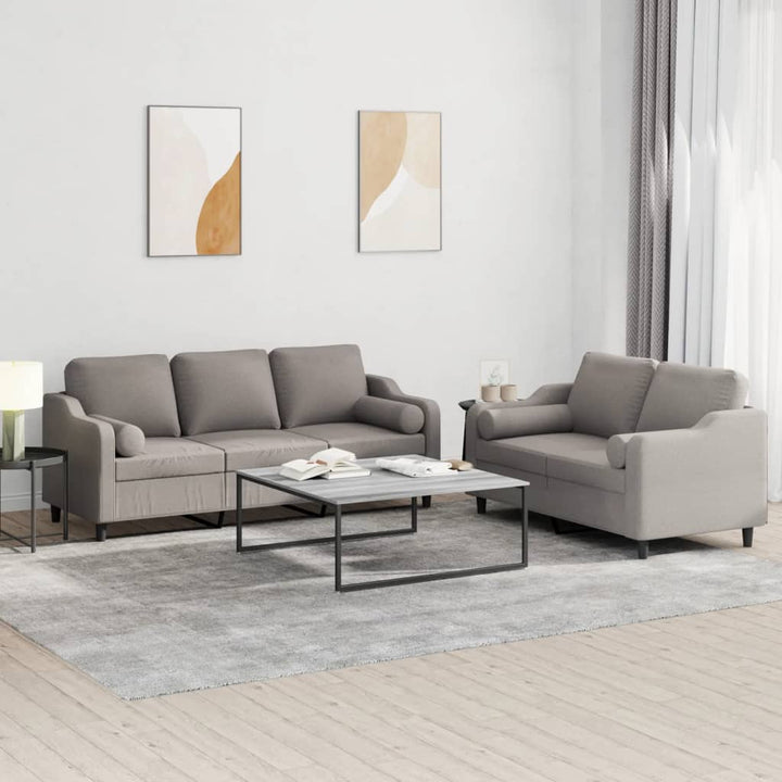 Set De Canapele Cu Perne, 3 Piese, , Textil
