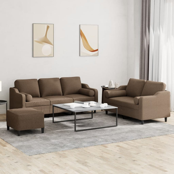 Set De Canapele Cu Perne, 3 Piese, , Textil