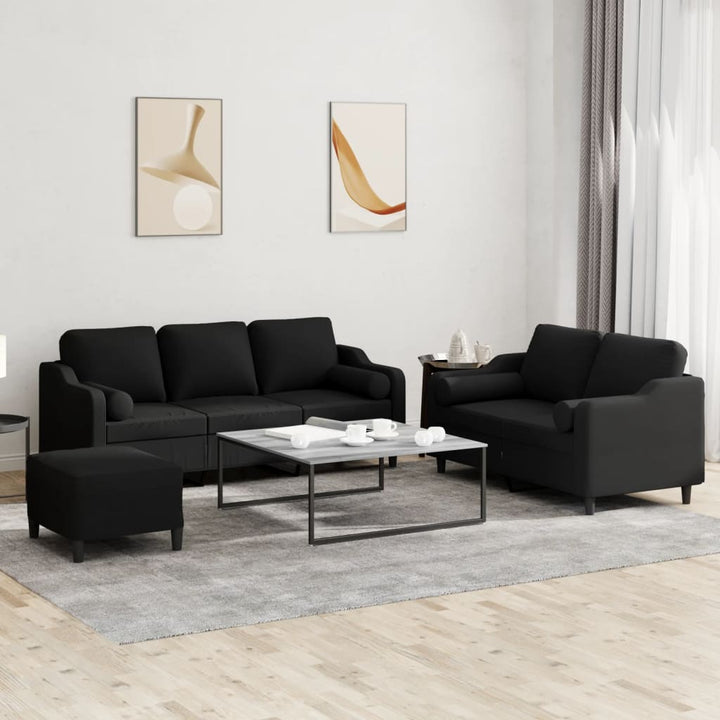 Set De Canapele Cu Perne, 3 Piese, , Textil