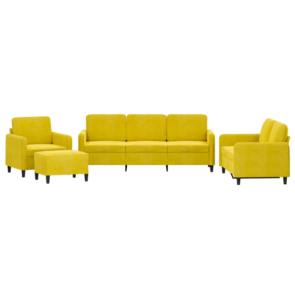 Set De Canapele, 4 Piese, , Catifea